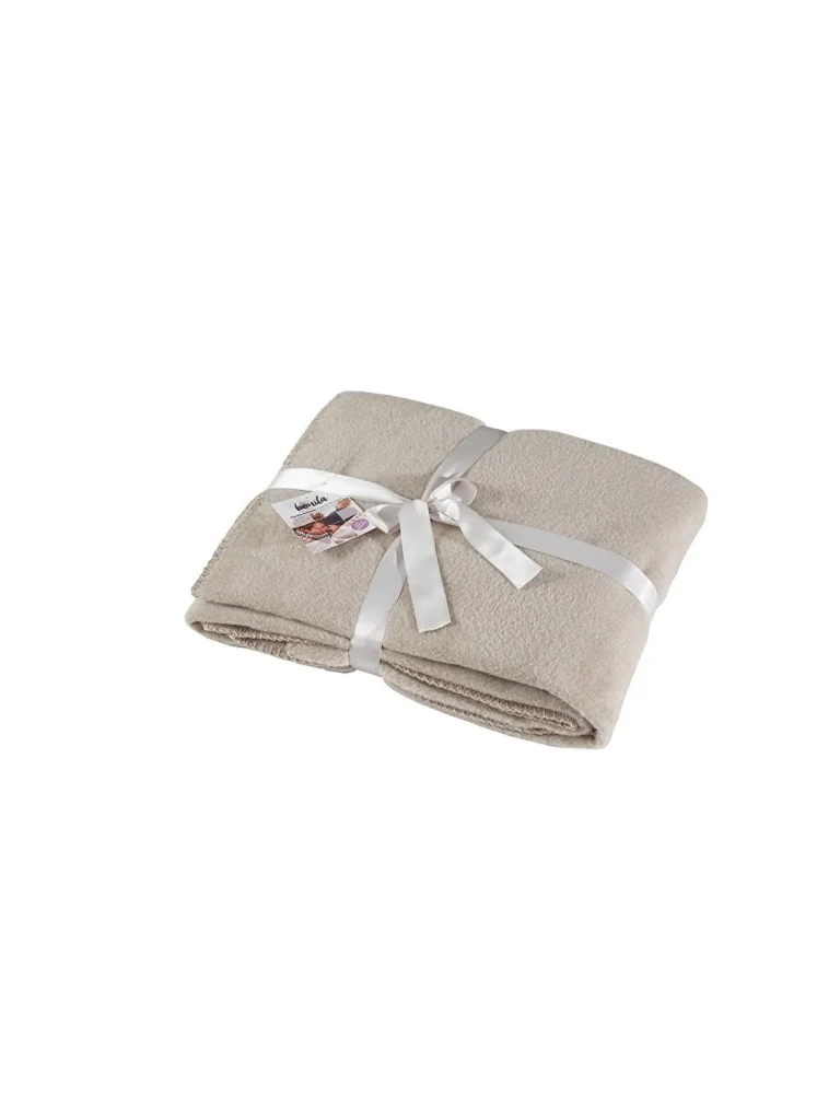 Dolce Bonita Home Pamuklu TV Battaniyesi – 127×155 cm Basic Bej, Yumuşak ve Şık TV Battaniyesi